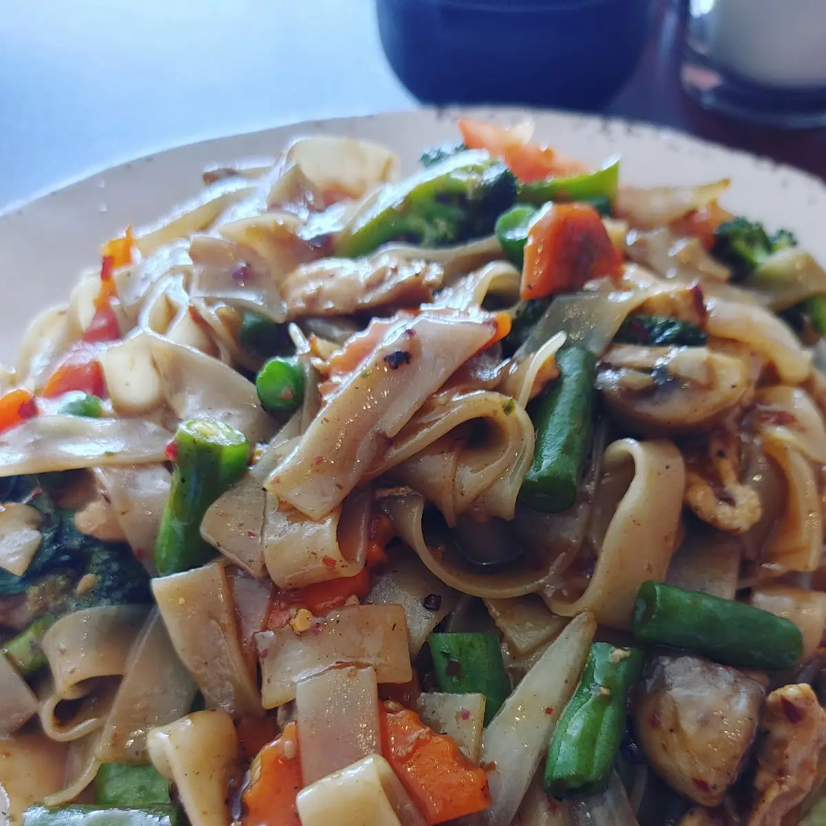 Spicy Pan Fried Pad Kee Mao Drunken Noodles