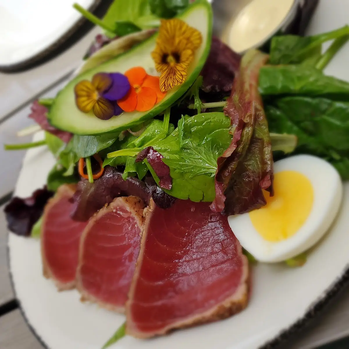 Poached Pear and Prosciutto Salad