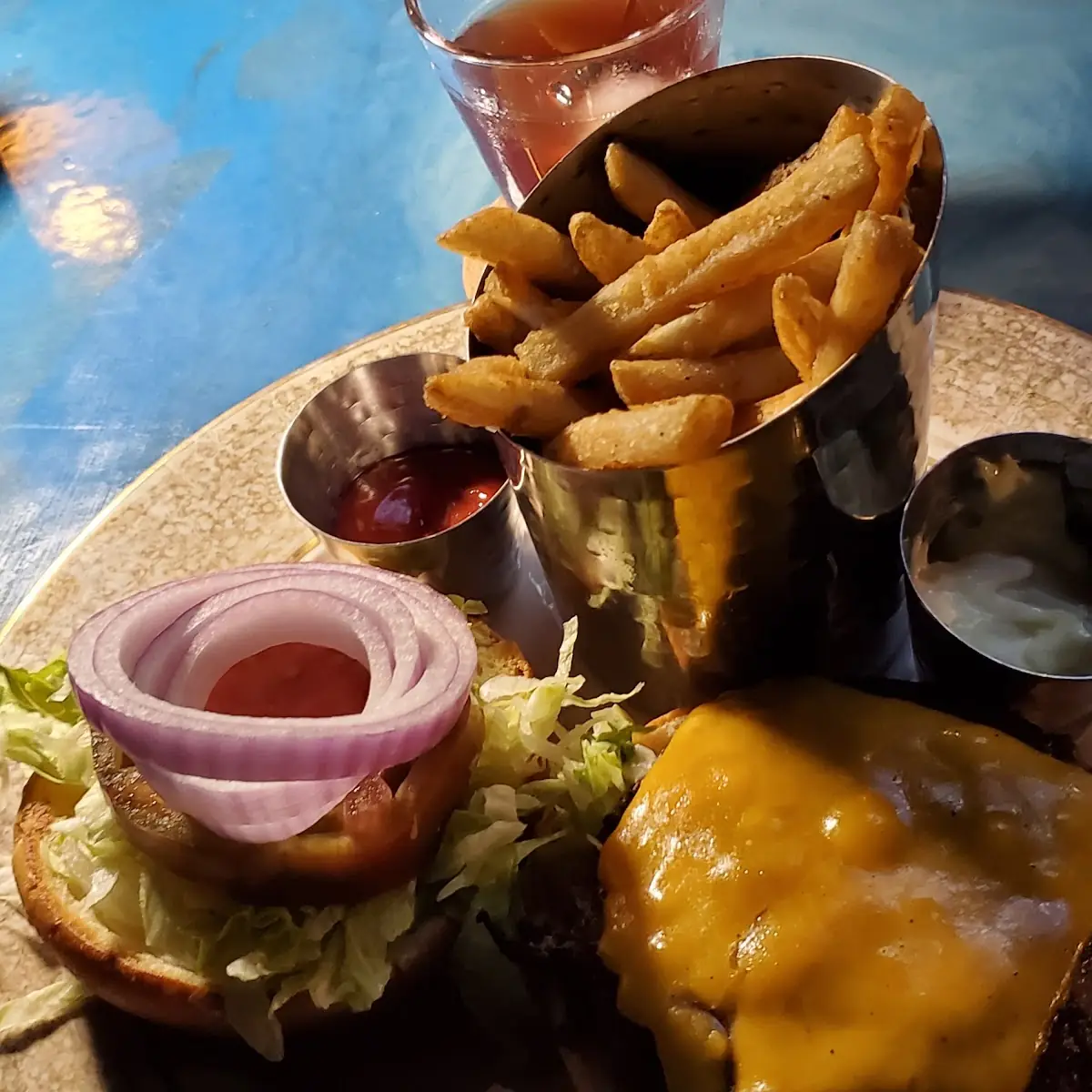 Burger with Cheddar Cheese