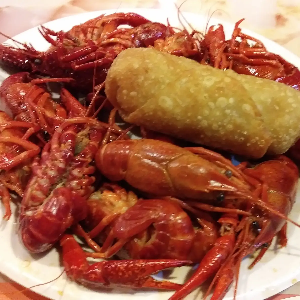 Crawdads with Egg Roll Great