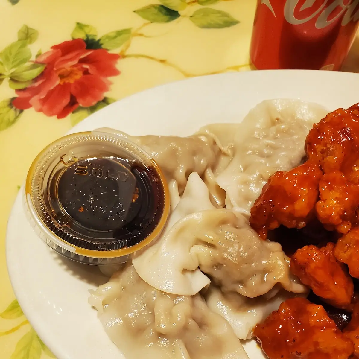 Steamed Dumplings and General TSO's Chicken