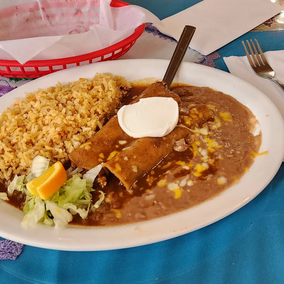 Rice and Refried Beans