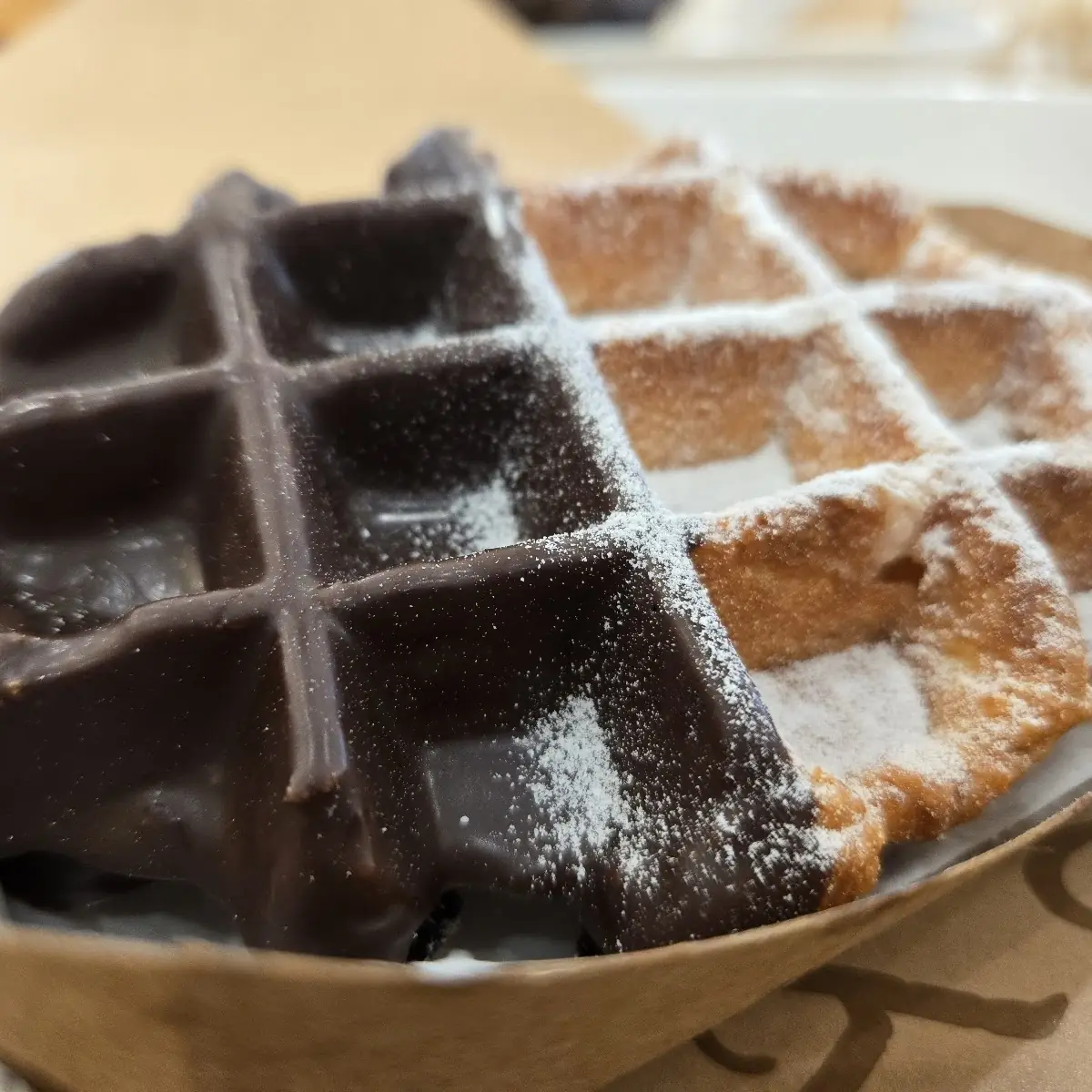 Chocolate Dipped Waffle