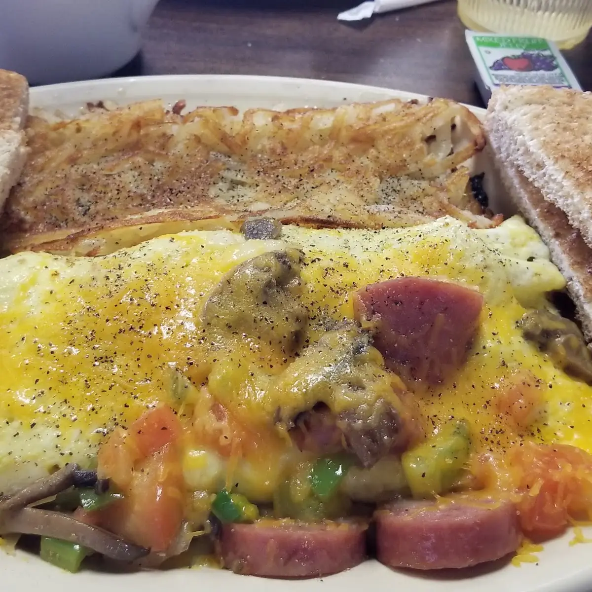 Smoked Sausage Omelette