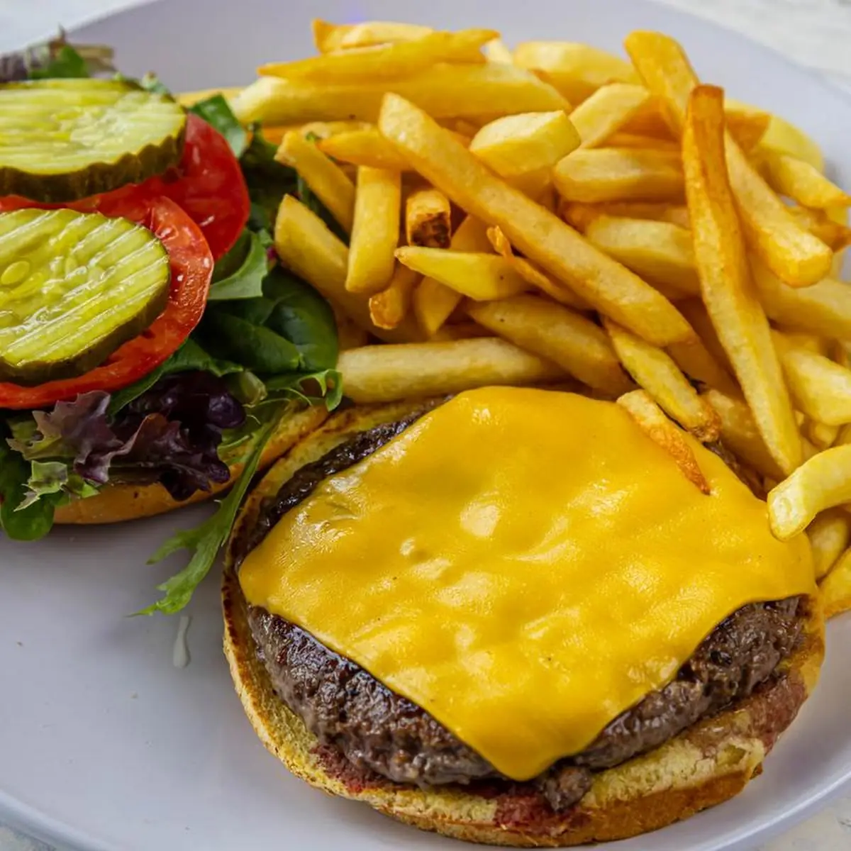 Cheese Burger with Fries