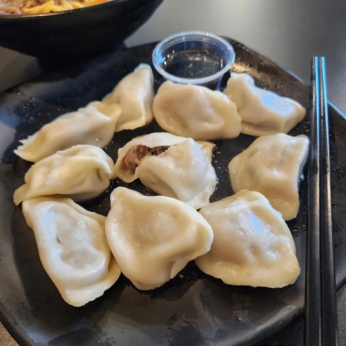 Boiled Dumplings with Dipping Sauce
