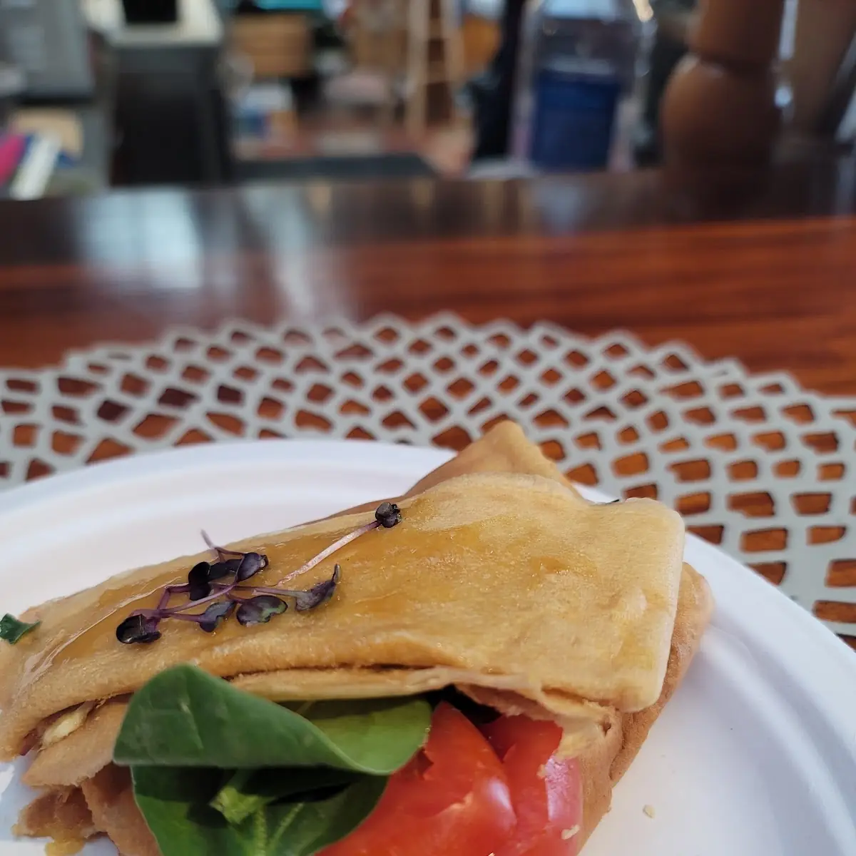 Classic Savory Crepe Add Spinach and Tomato