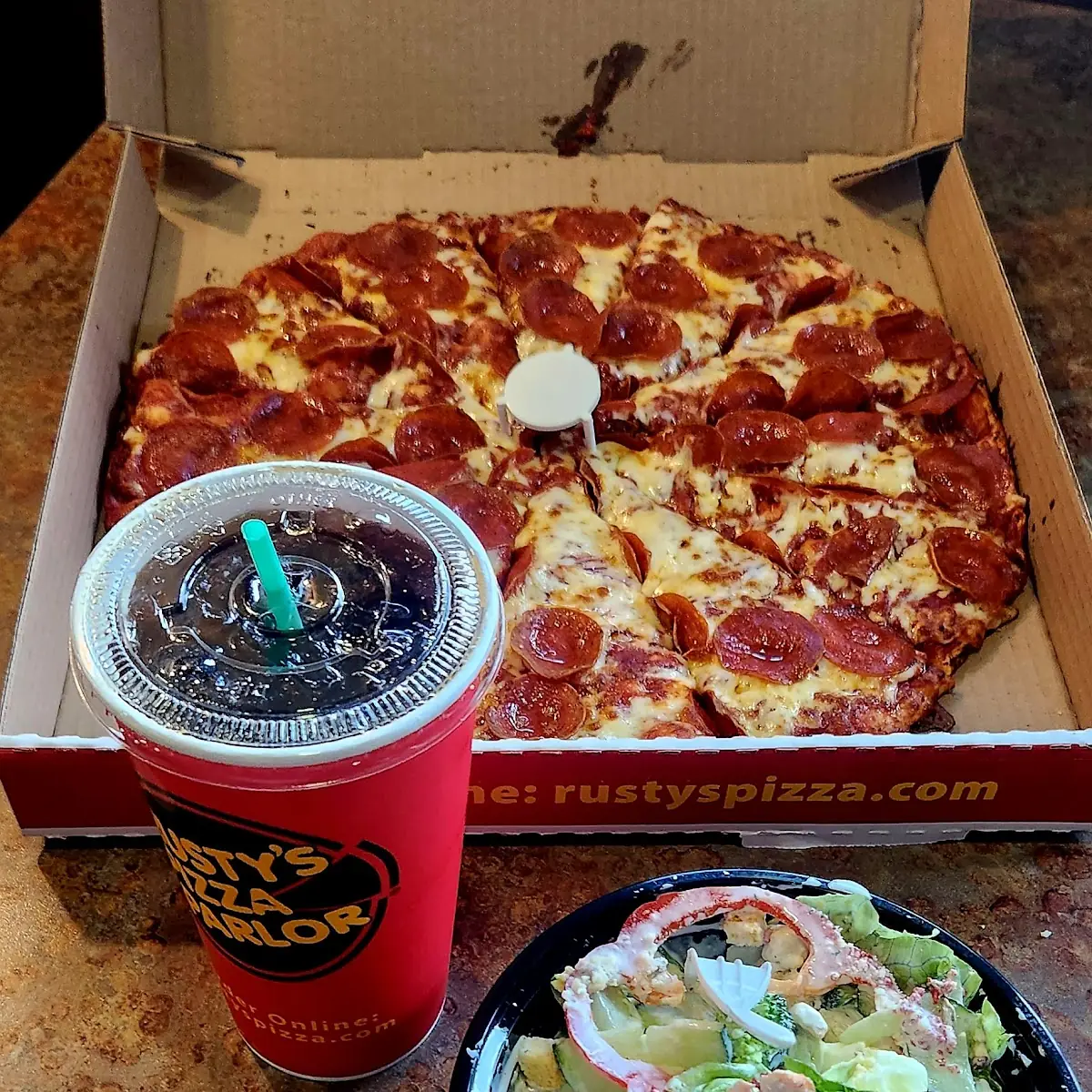 Salad Bar Pepperoni Pizza