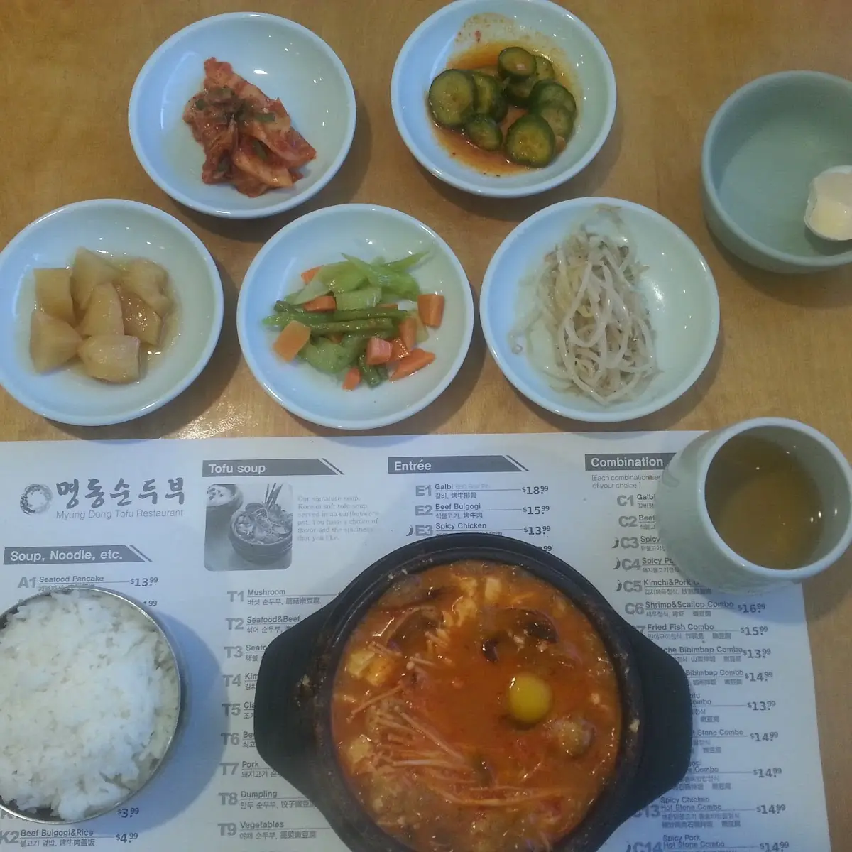 Seafood and Beef Tofu Soup