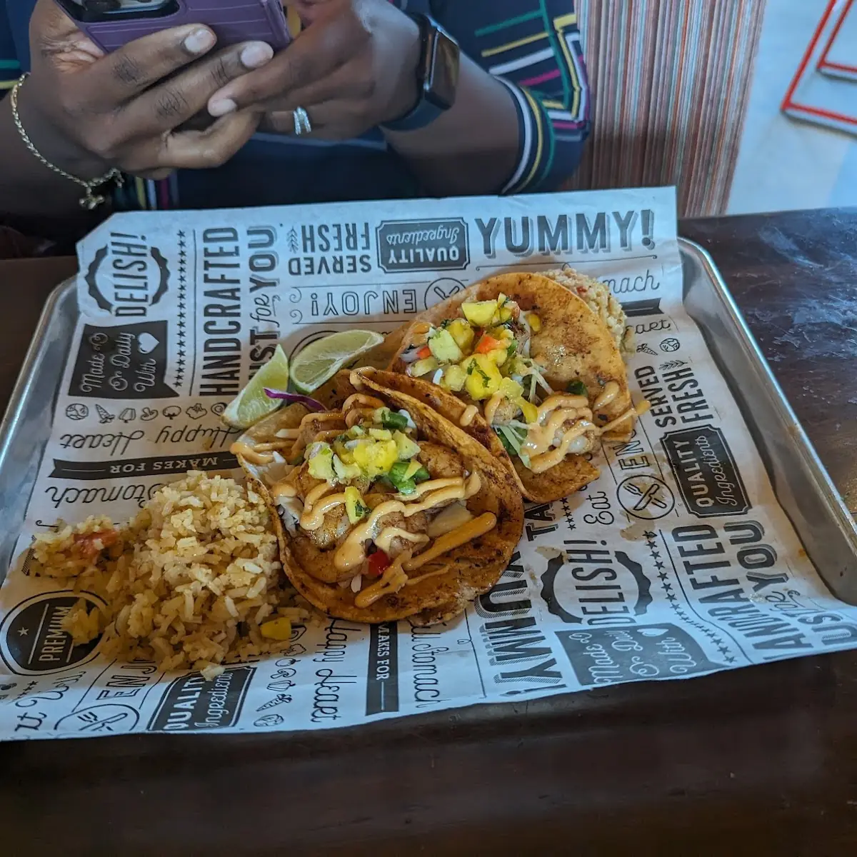 Hot Honey Shrimp Tacos