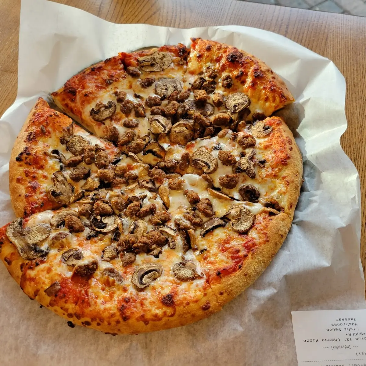Sausage and Mushroom Pizza