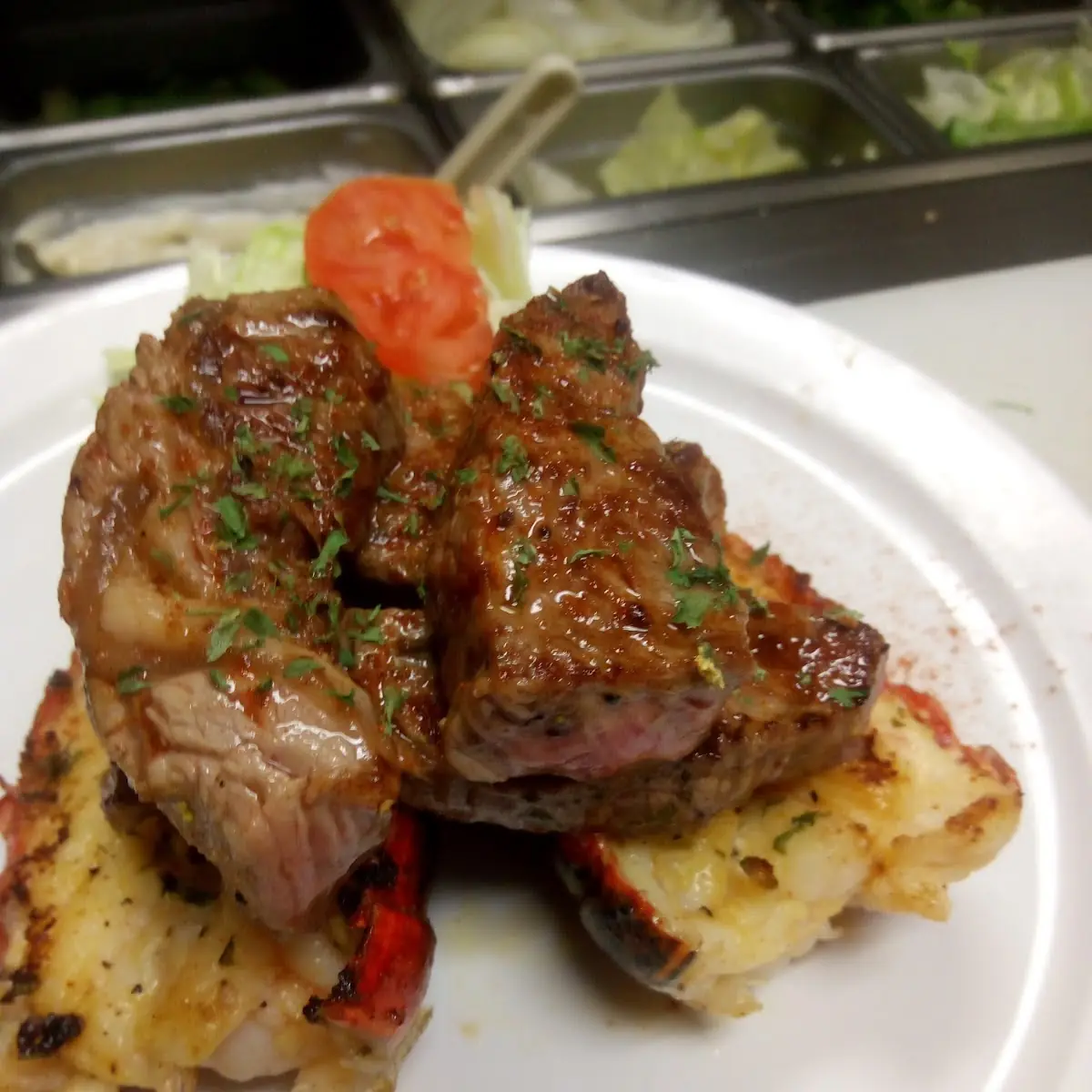Two Lobster Tail Black Angus Steak