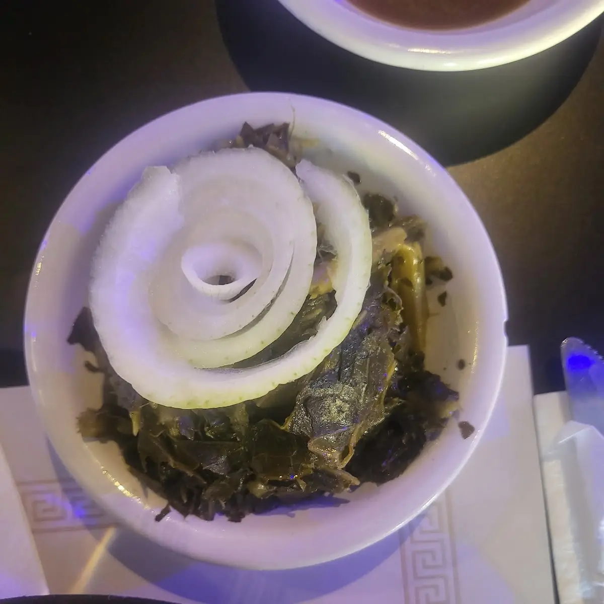 Collard Greens w Raw Onion