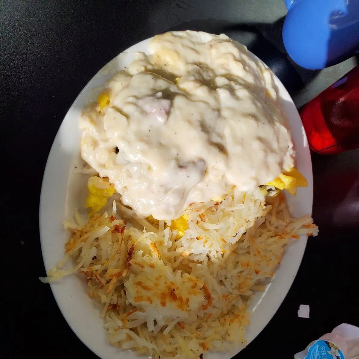 Scrambled Eggs with Sausage Gravy