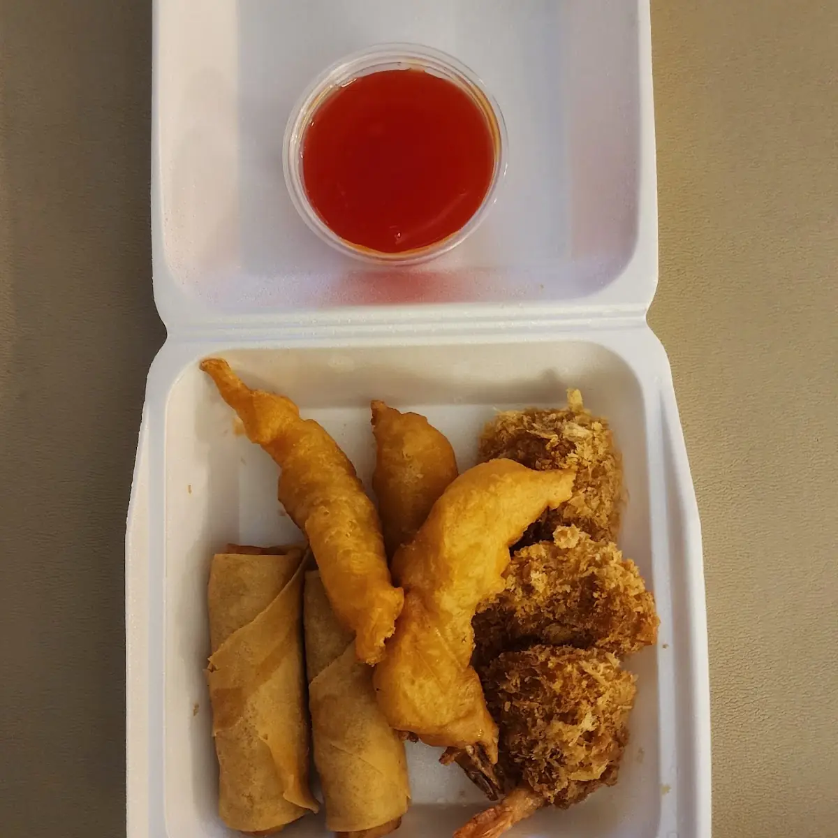 Paper Wrapped Chicken Fried Shrimp