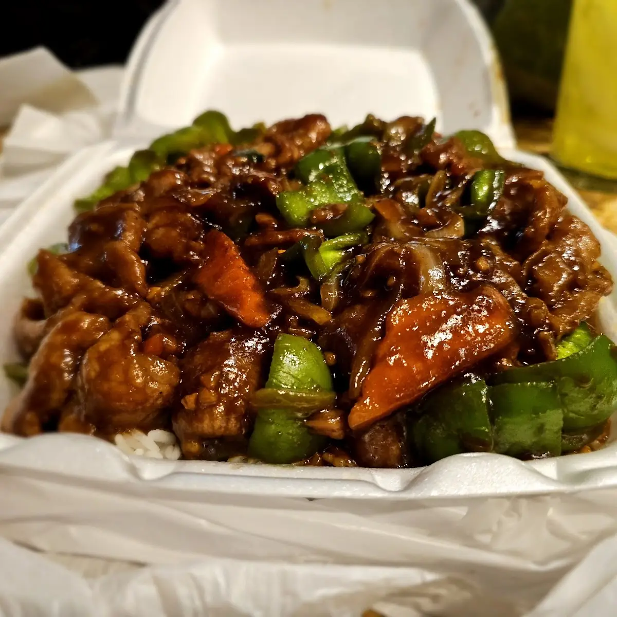Pepper Steak with White Rice