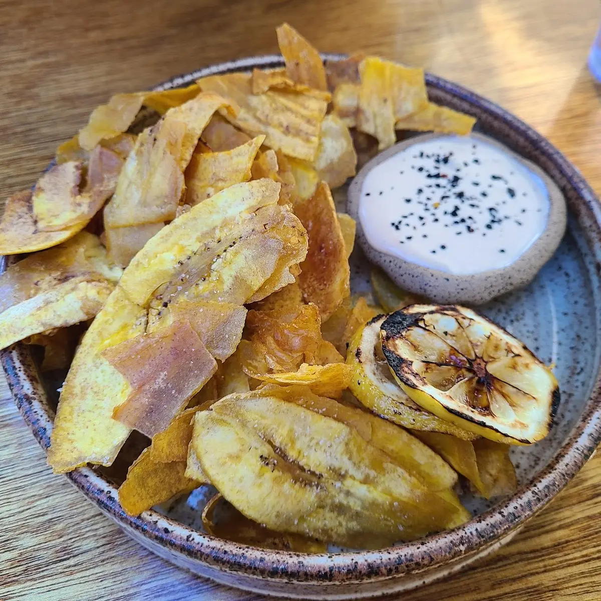 Plantain Chips Nido Sauce