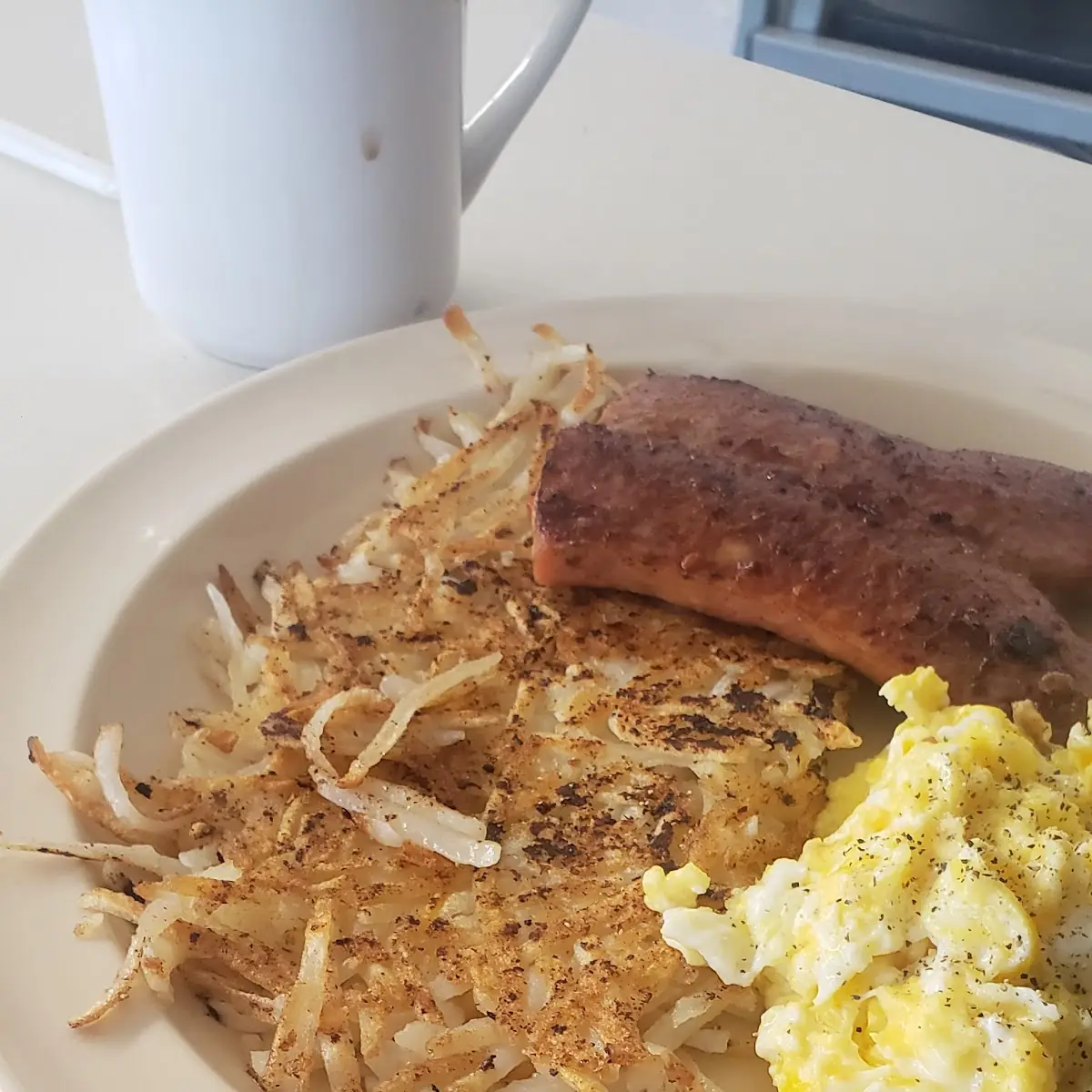 Hsshbrowns and Scrambled Eggs