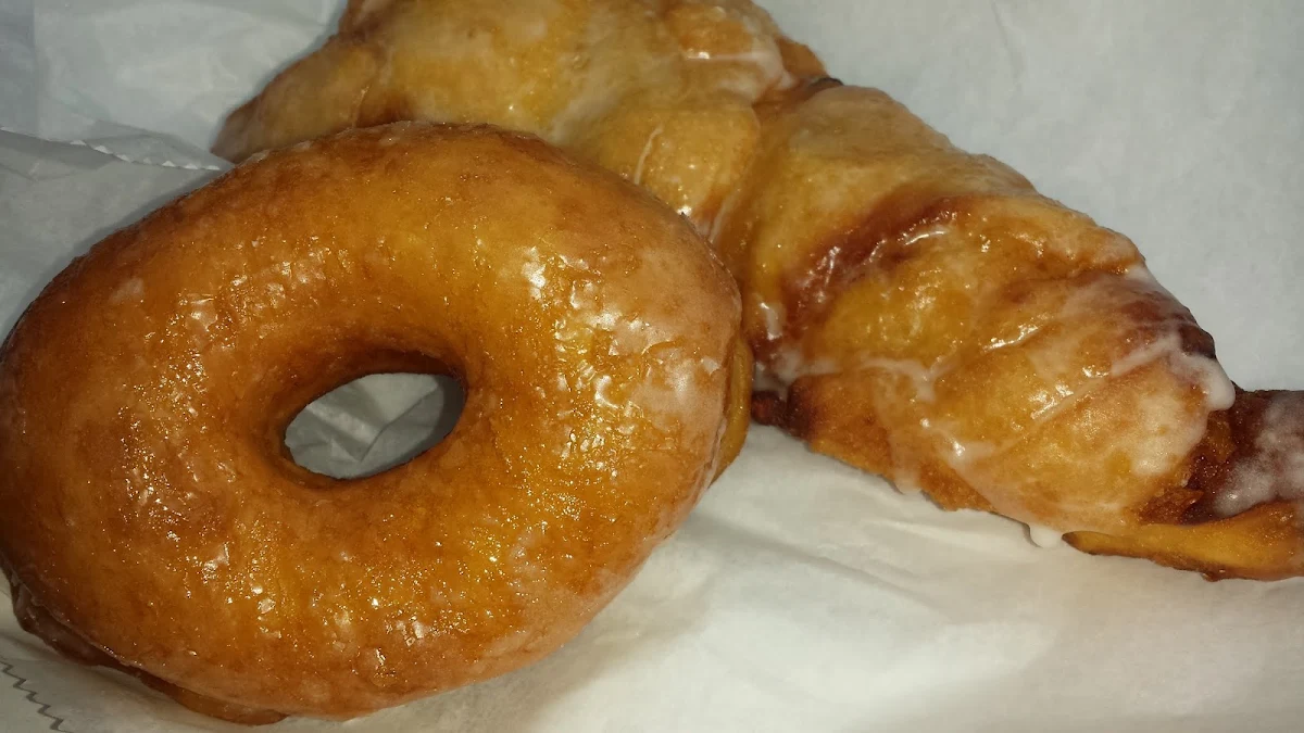 Glazed Donut and Apple Donut