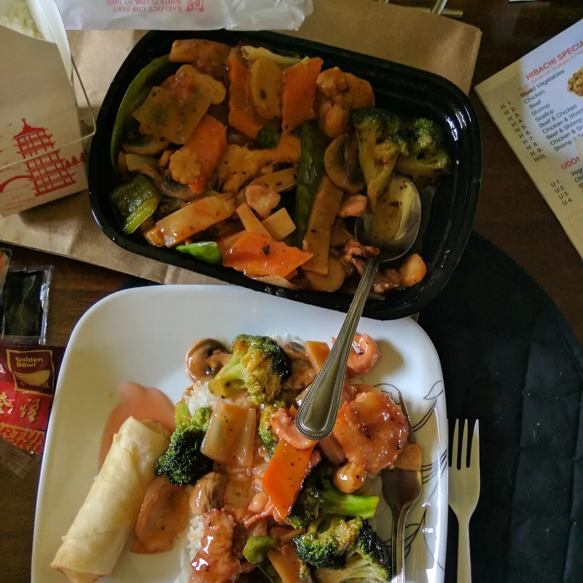 Szechuan Combo w White Rice
