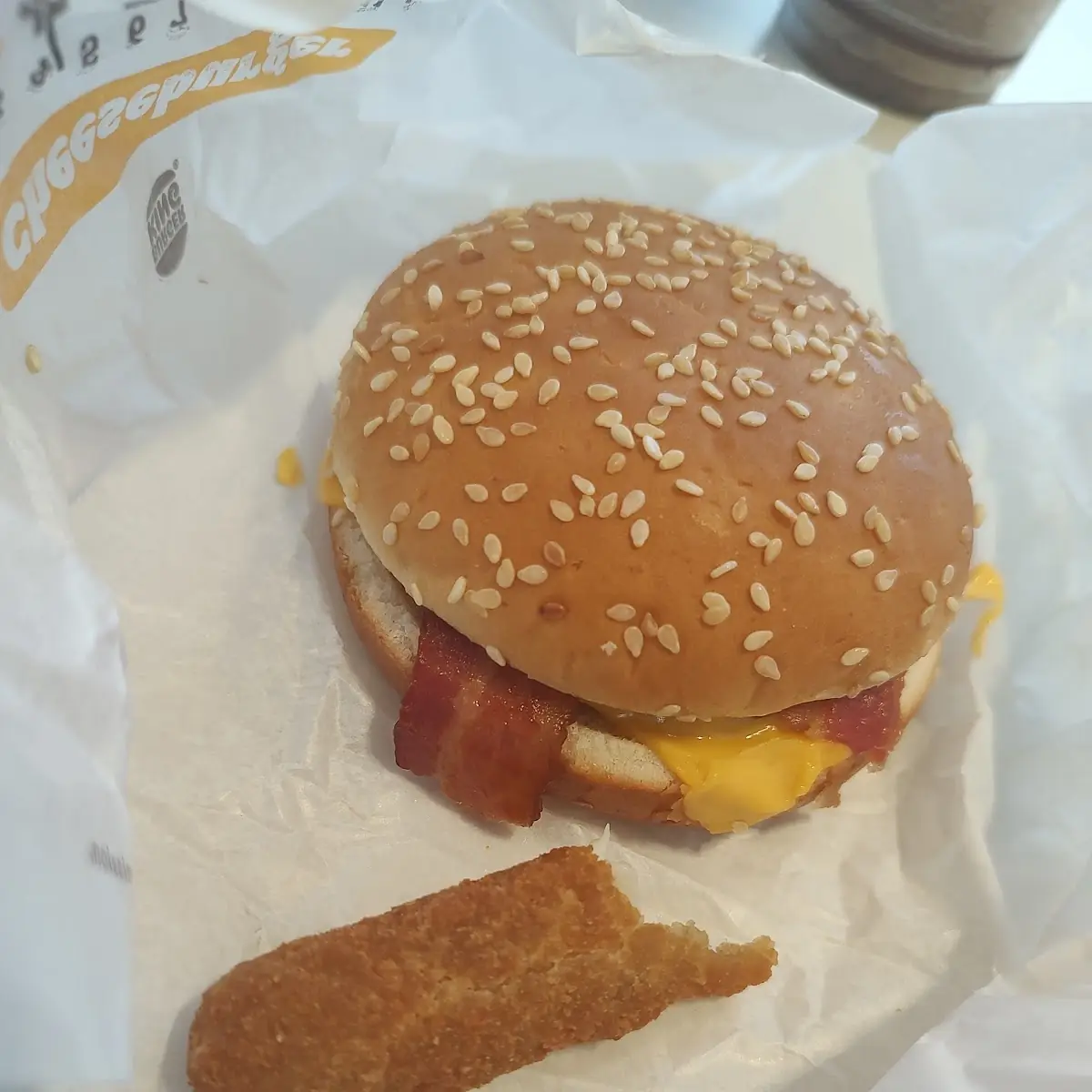 Bacon Cheeseburger and Mozzarella Cheese Stick