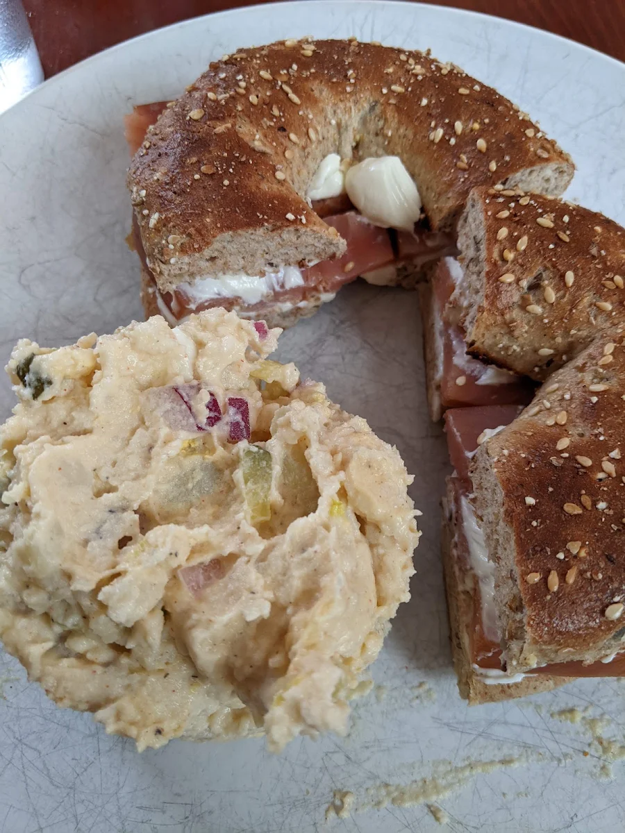 Bagel with Cream Cheese, Coho Joe Cafe & BnB
