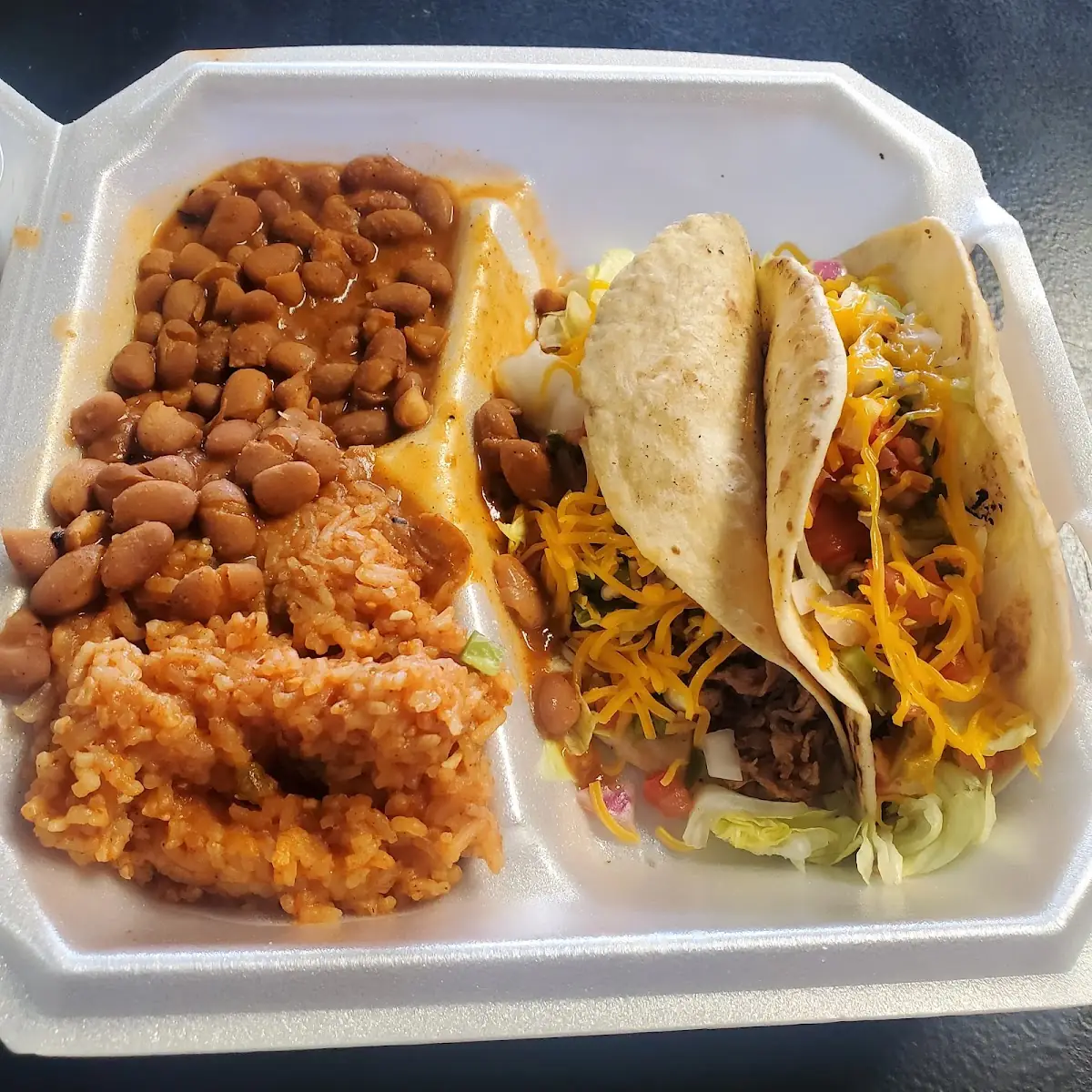 Steak Tacos with Rice & Beans