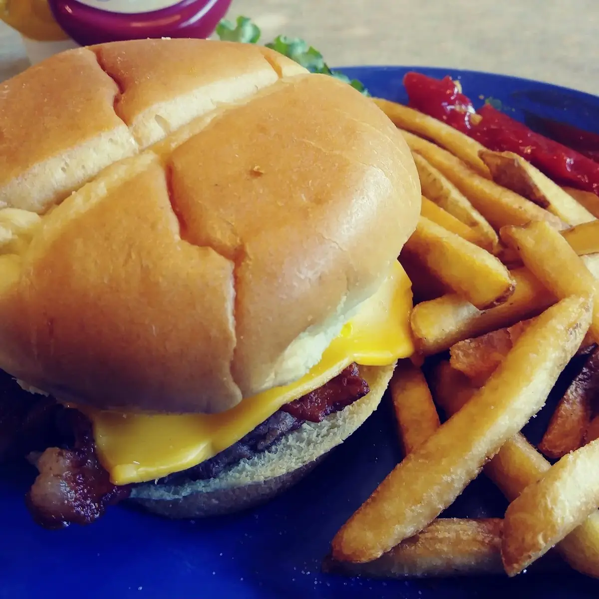 Bacon Cheeseburger and Fries