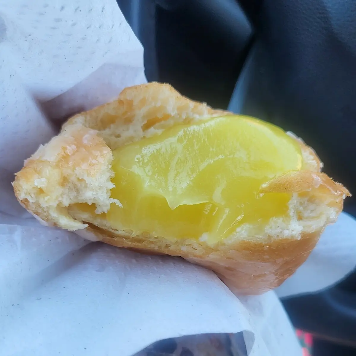 Lemon Jelly Filled Glazed Donut