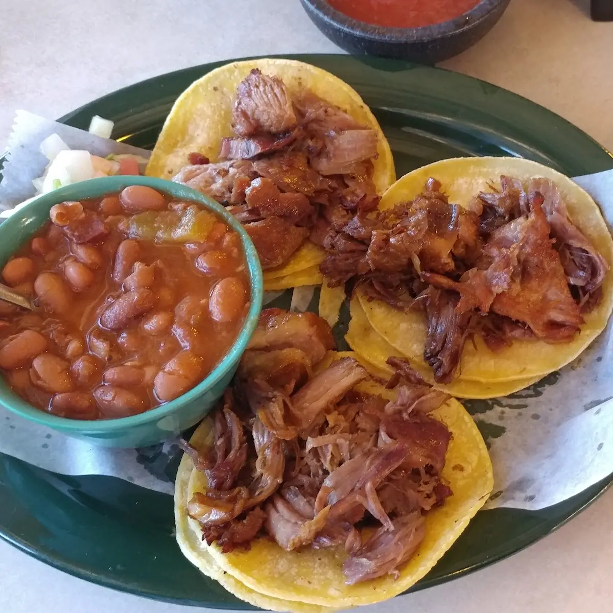 Carnitas Mini Tacos with Chile Toreados