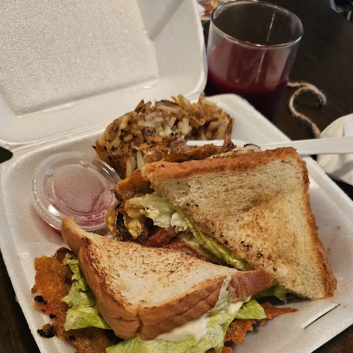 Smash Burger with Hash Browns