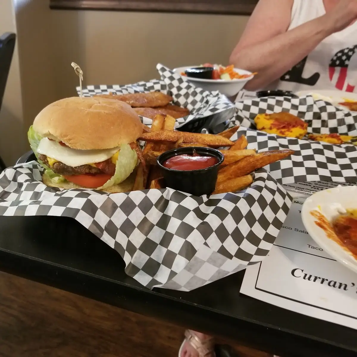 Cheese Burger and Fries