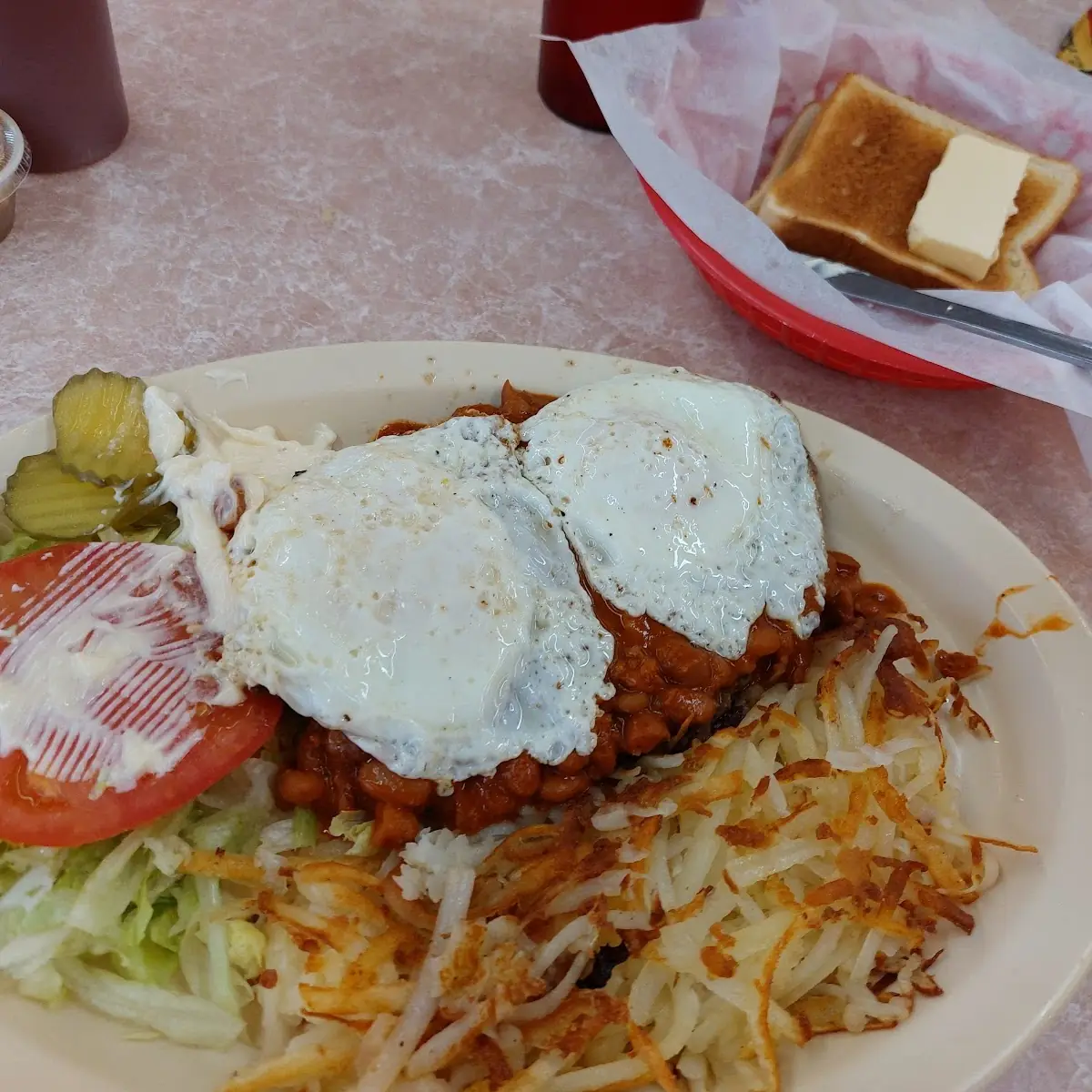 Country Fried Steak with Two Eggs