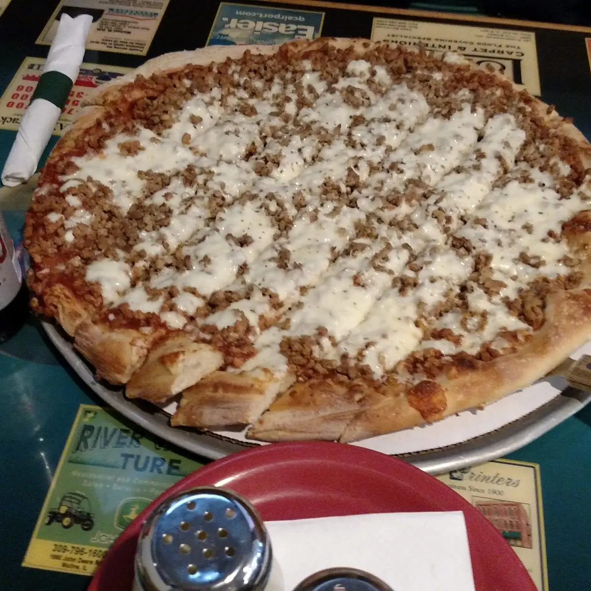 Sausage and Cheese Pizza