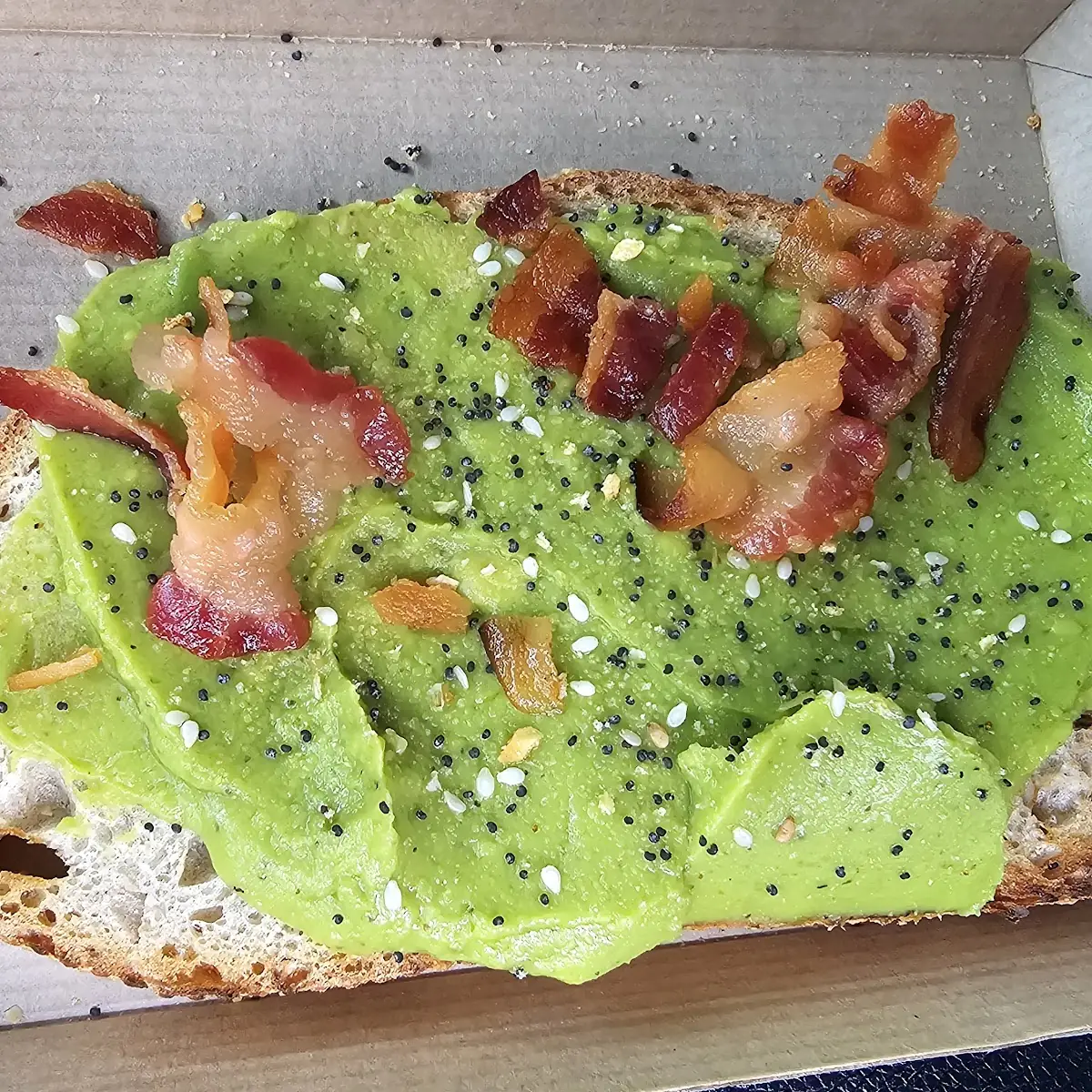 Bacon-Topped Avocado Toast