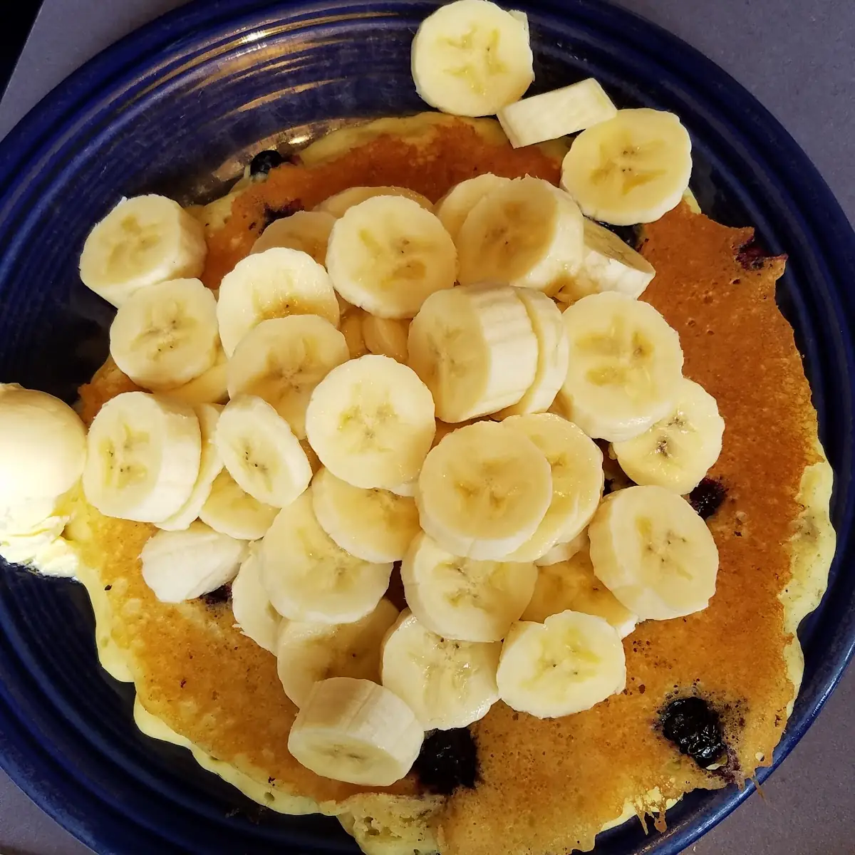 Blueberry Pancake with Bananas