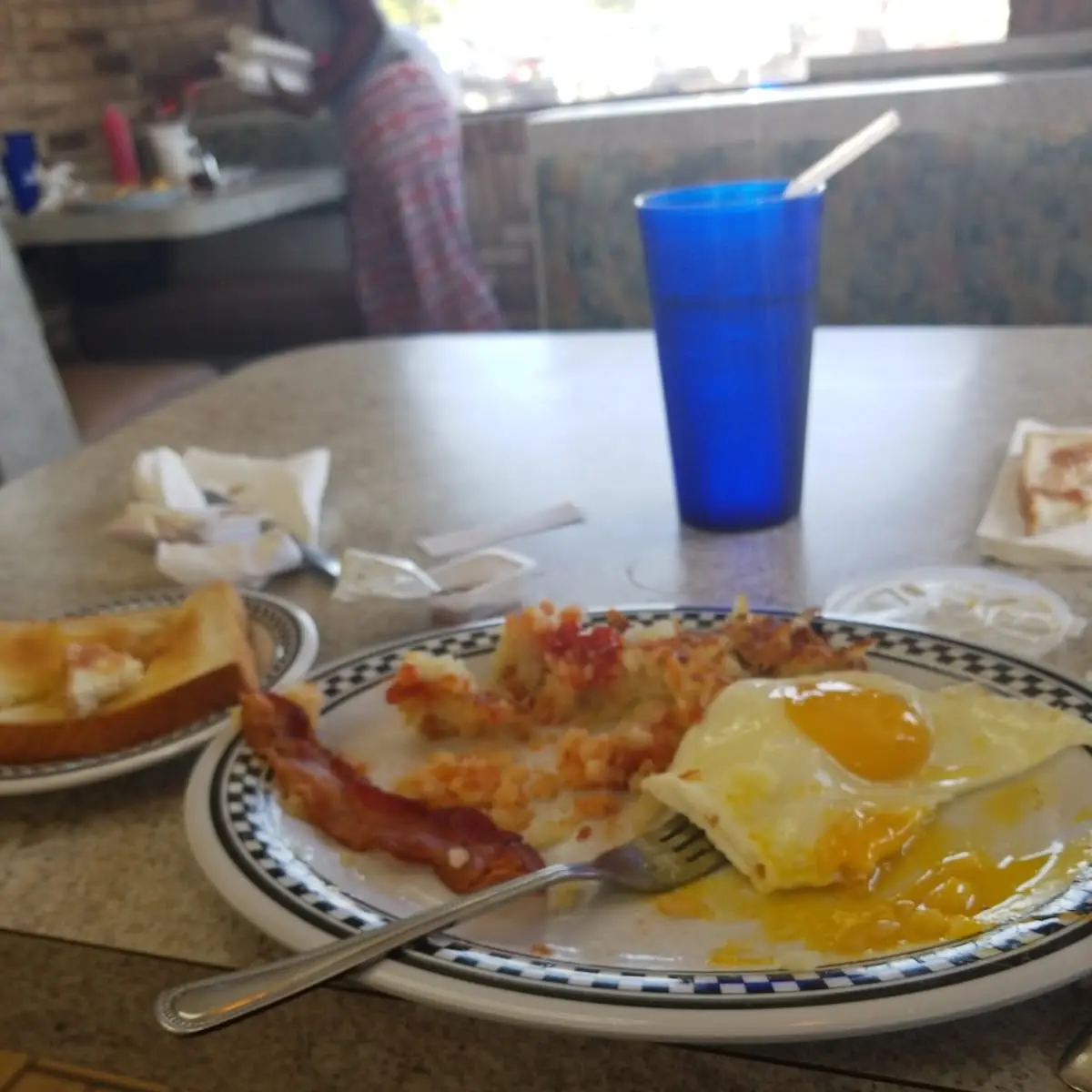 Catfish with Hash Browns Eggs & Toast