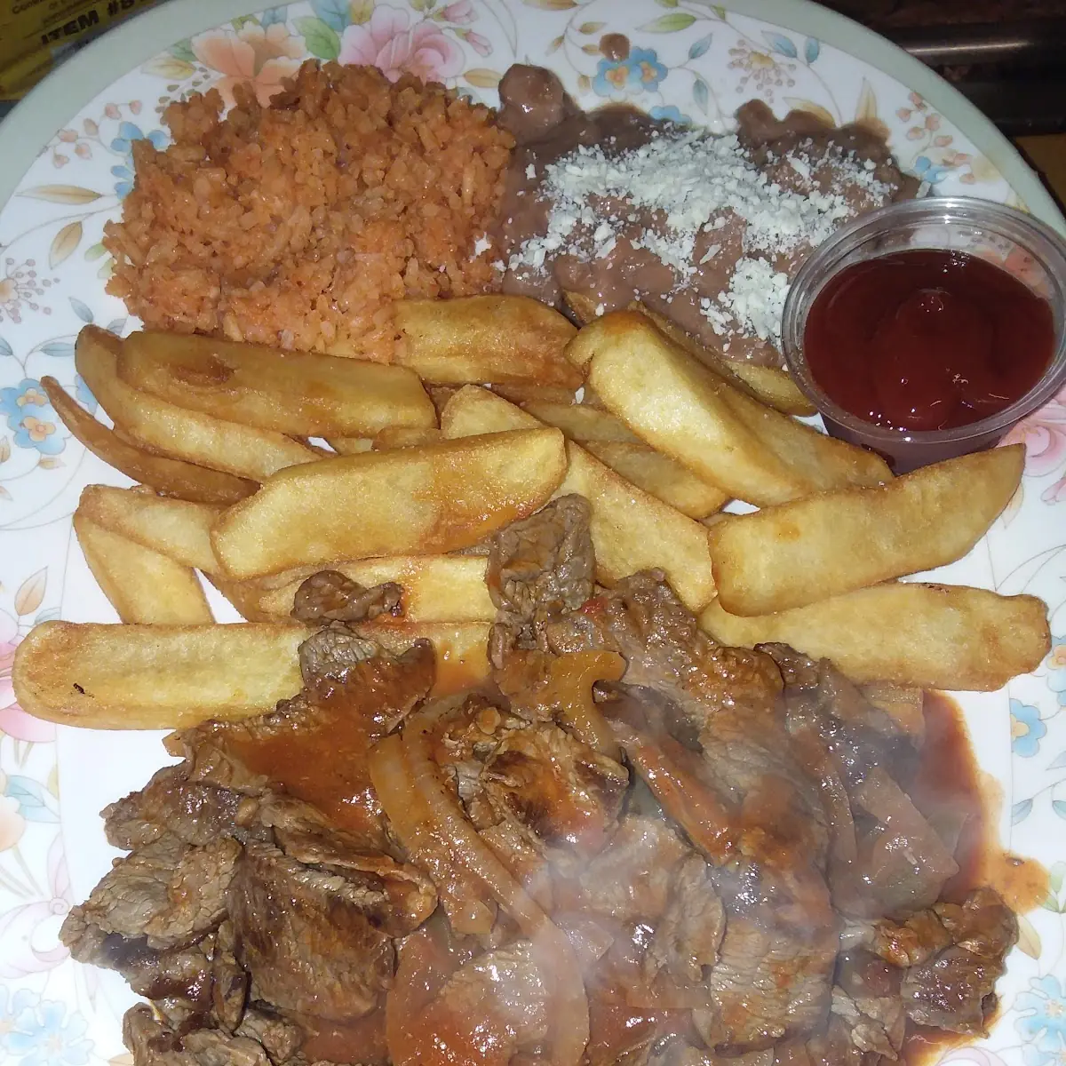 Bistec Ranchero Con Papas