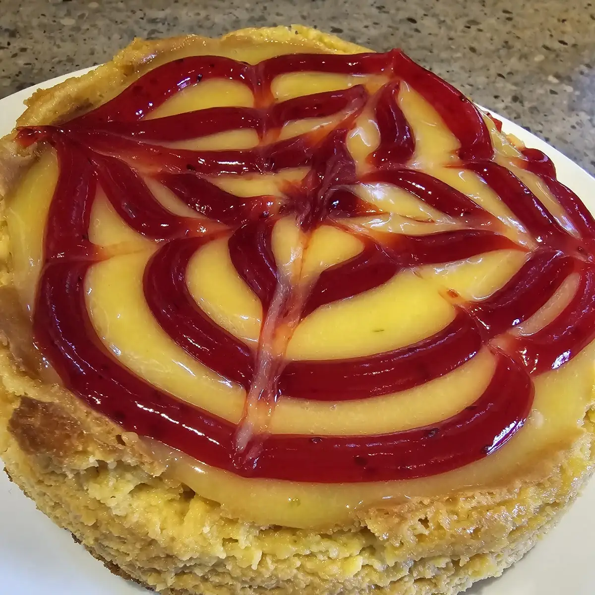 Lemon Curd and Raspberry Cheesecake