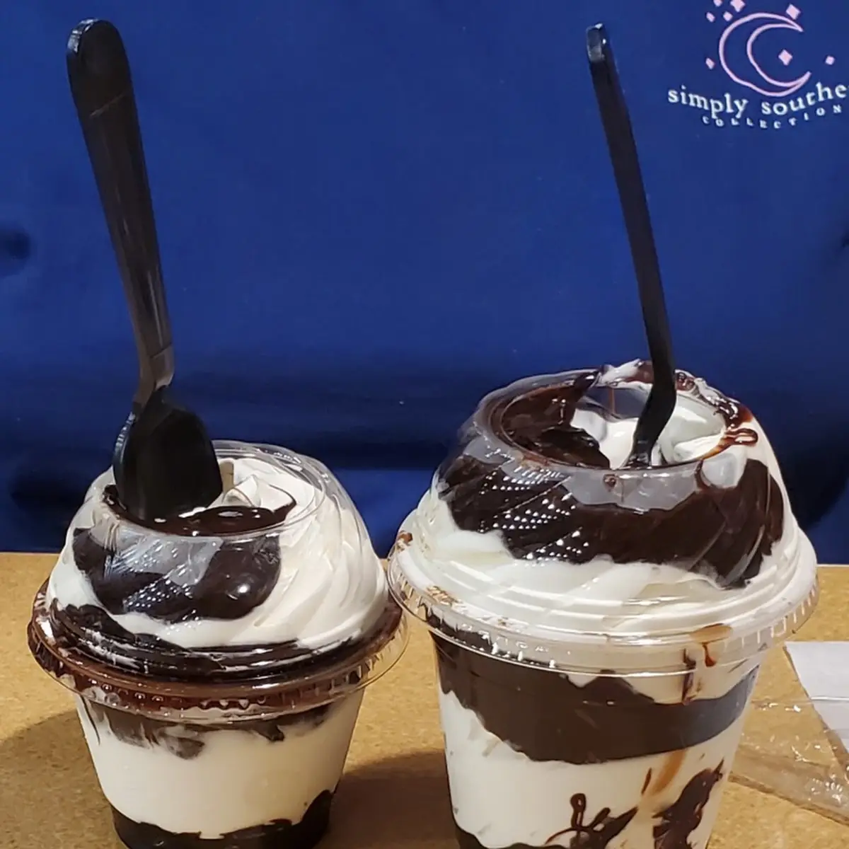 Hot Fudge Custard Sundaes