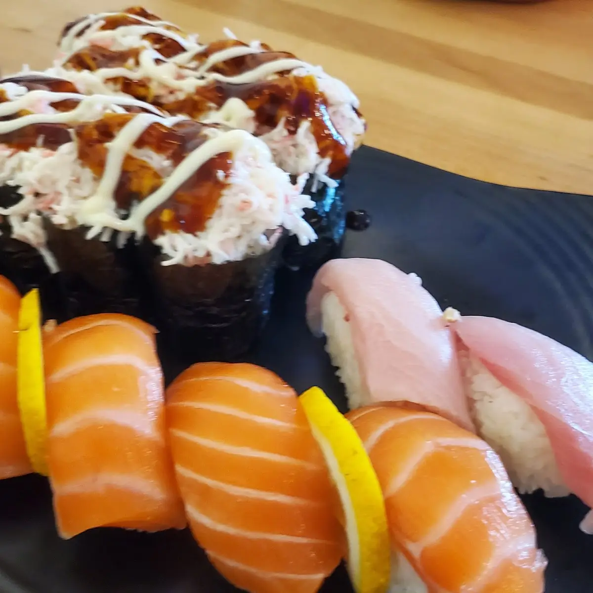 Crab Sake Hamachi Nigiri's