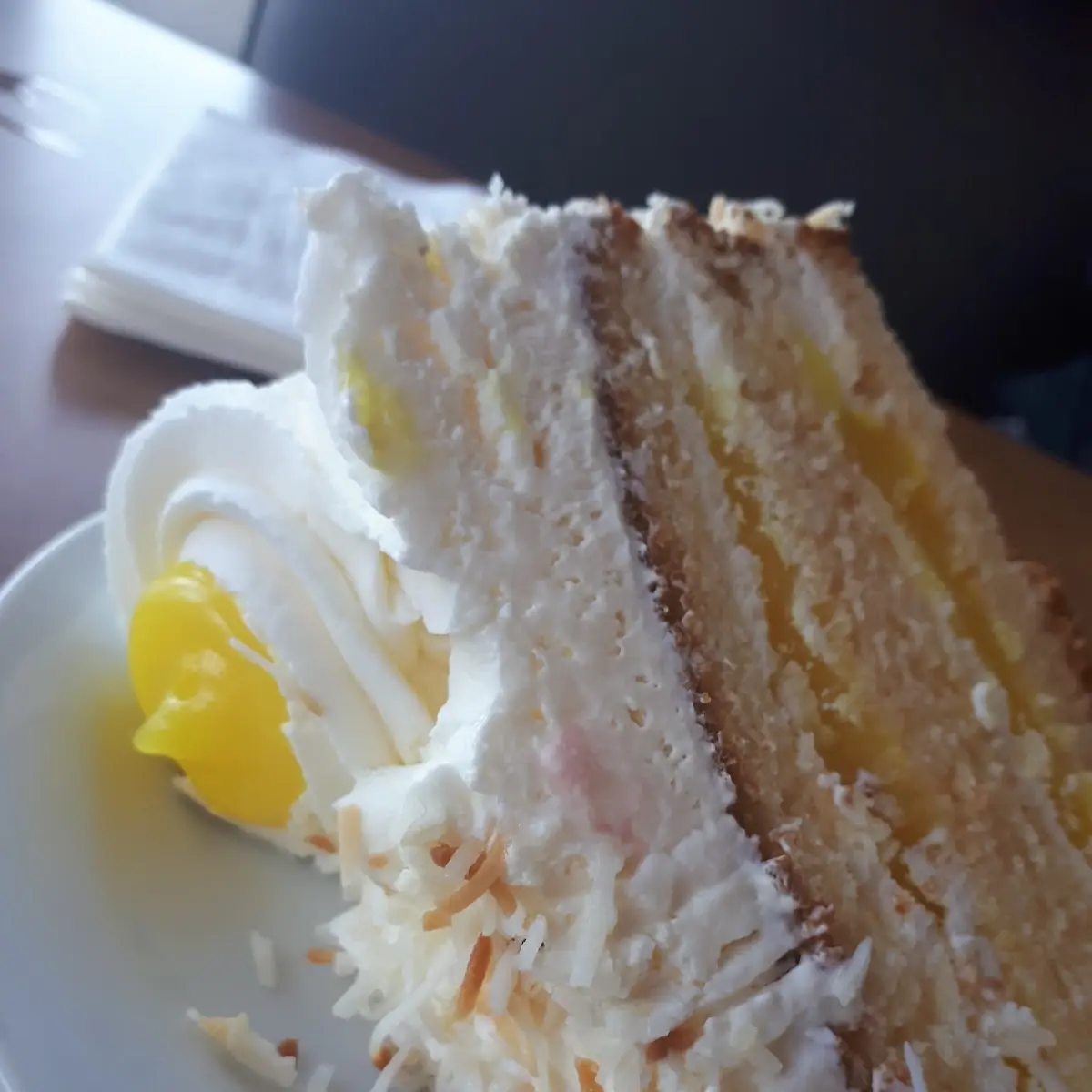 Lemon Coconut Cake, Tommy's Bar-B-Q