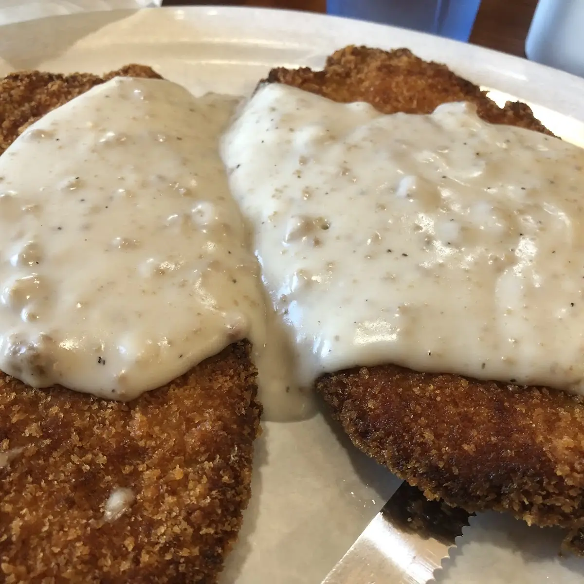 Pork Schnitzel with Sausage Gravy