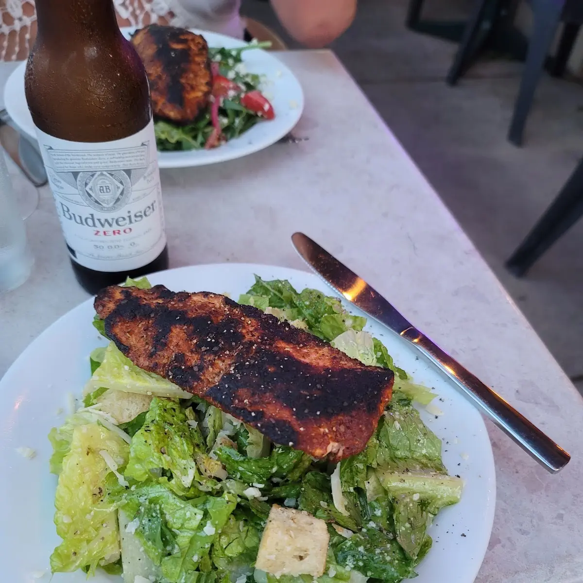 Ceaser Salad with Grilled Salmon