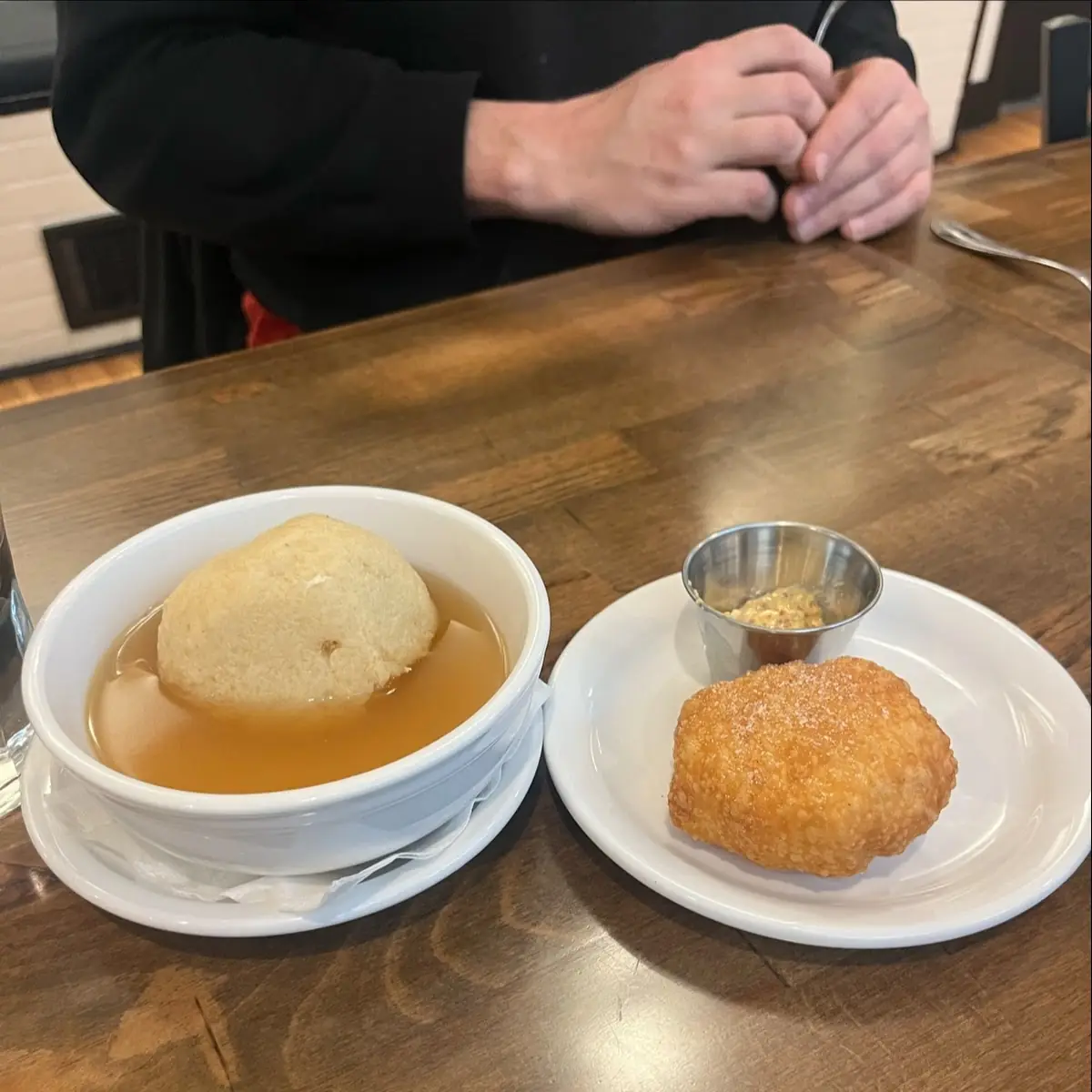Matzo Ball Soup with Cheese