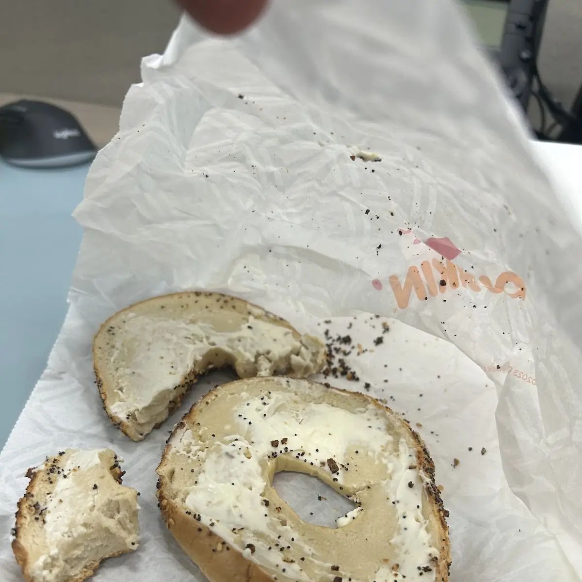Bagel with Cream Cheese Spread
