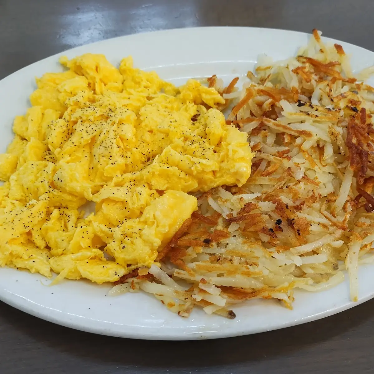 3 Scrambled Eggs with Hash Browns