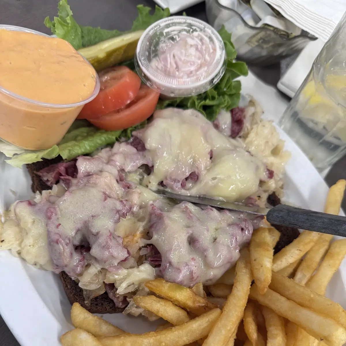 Open Face Reuben Sandwich