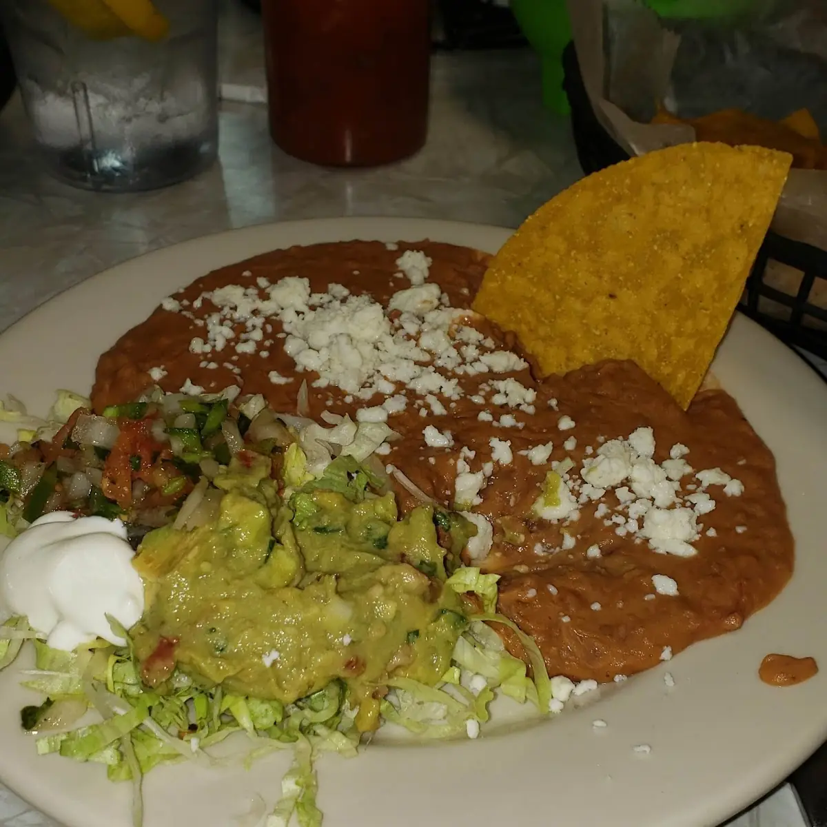 Refried Beans and Guacamole