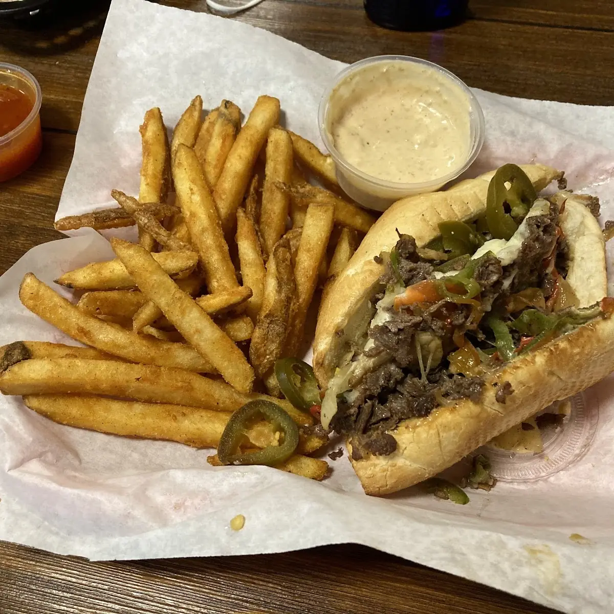 Honey Garlic Philly Cheesesteak with Fries